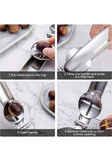 Büro Ev Ofis Mutfağı İçin Metal Tip Kestane Hazırlama Çizici Pense