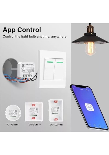 Tuya Destekli Wifi Akıllı İkili Anahtar