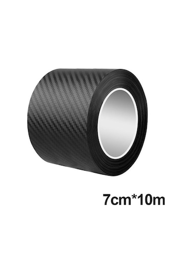 Novahub 3d Dıy Karbon Fiber Araba Kapı Kenar Eşiği Koruma Şeridi - 7cmx10m Siyah - Çizilmeye Dayanıklı Otomatik Kapı Eşiği Koruması 7cmx10m