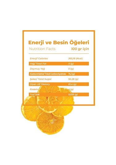 Anamour Natural Kabuksuz Portakal Kurusu 25 G