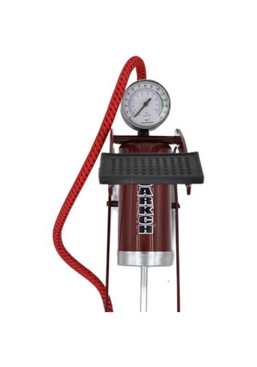 Basınç Göstergeli Ayak Pompası Araba Bisiklet Motor Lastik Pompas Çok Renkli