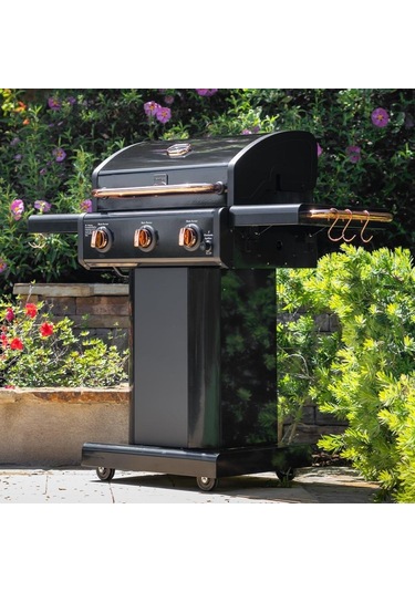 Kenmore Gazlı Barbekü 3 Ocaklı Siyah - Bakır Siyah Bakır