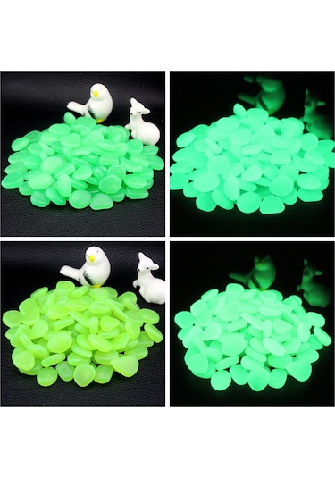 Vkemall 30 Adet Mavi Akvaryum Çimen Taşı - Güneş Işığına Bağlı Gece Parlayan Bahçe Ve Akvaryum Dekorasyon Taşları Stil 7