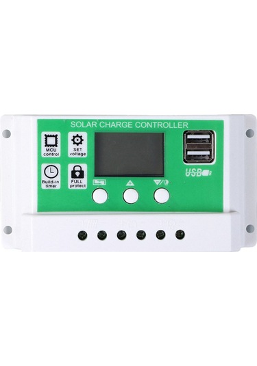Yaozixa Güneş Paneli Yöneticisi 100a - Pwm Şarj Yönetimi, Çift Usb Çıkışı, Beyaz - Ev Ve Endüstri İçin Stabil Güneş Enerji Kontrol Cihazı