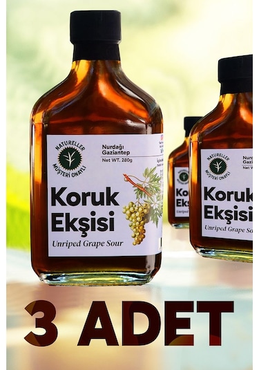Natureller Koruk Ekşisi Tatlı Ekşi 3 x 280 G