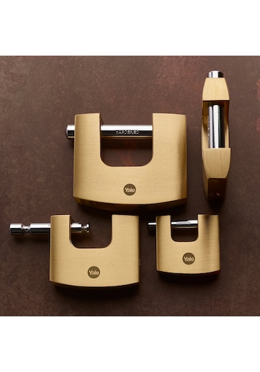 Yale 80mm Oval Kayar Pimli Pirinç Asma Kilit - Blister - Y114B/80/118/1