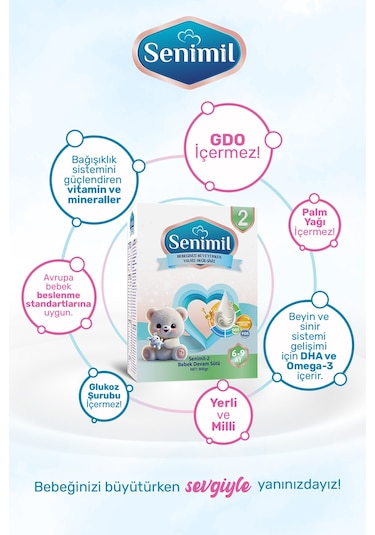 Senımıl 2 Bebek Sütü 800 G 12 Adet