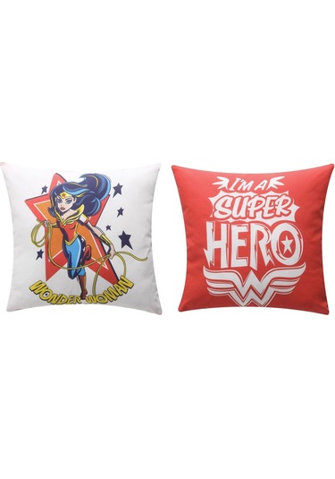 Taç Lisanslı Kırlent Super Hero Girls 40x40