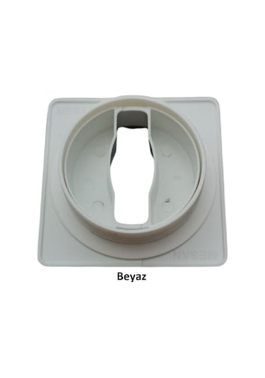 Adilon Masaüstü Kablo Kanalı Deliği Kapağı, Kare, Beyaz 6 Cm