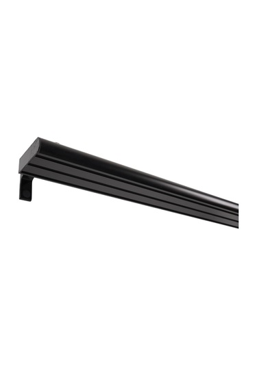 Napoli Metal Başlıklı Üçlü Dekoratif Ray Korniş Modern Rustik-siyah 325 Cm Siyah