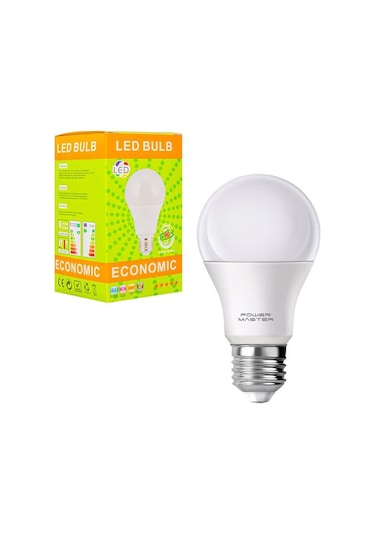 E27 9 Watt 6500k Beyaz Led Ampul Tasarruflu
