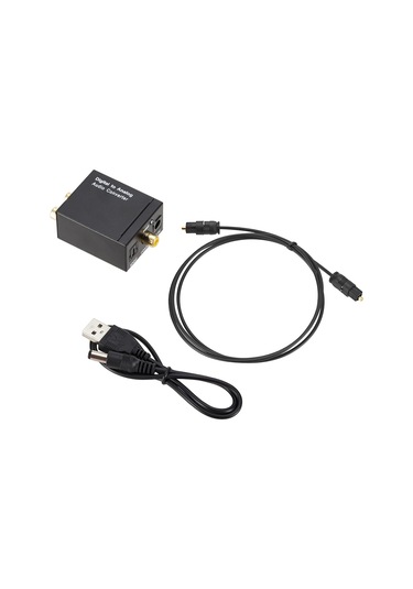 Samdoo Siyah Dijital Fiber Optik/koaksiyel'den Stereo L/r Ses Çevirici, 32-96khz Örnekleme Oranı, Rca Çıkış