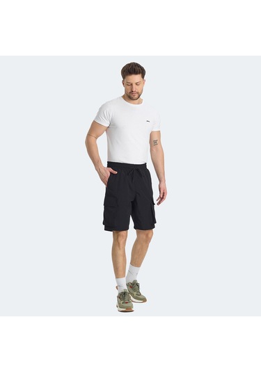 Slazenger RODYA Erkek Cepli Kargo Siyah Şort