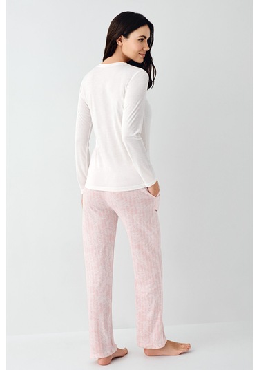 Pierre Cardin Kadın Beyaz Pijama Takımı Pc9085-s-v2 Beyaz
