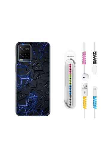 Vivo V21E Kılıf Kablo Koruyuculu Karmaşık 1874
