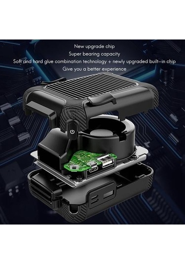 Bel Asılı Fan, Usb Şarj Mini Fan Taşınabilir Asılı Boyun Mobil Bel Asılı Küçük Taşınabilir Kablosuz Bel Fan Hayranları 5478 Siyah