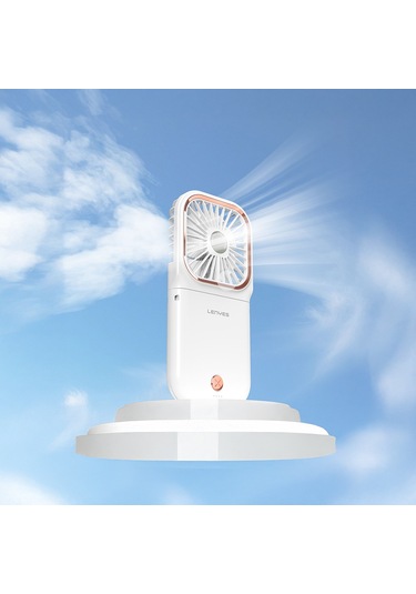 Lenyes Lhf13 Powerbank Özellikli Standlı Portatif Soğutucu El Fanı Beyaz