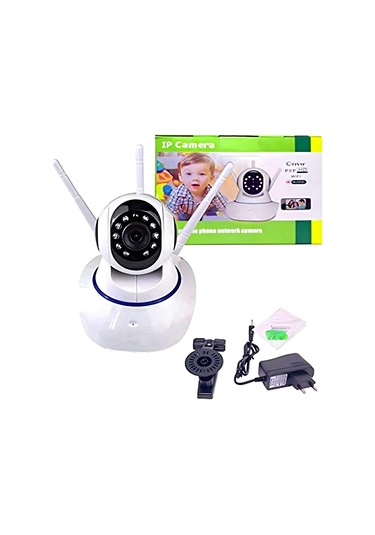 Jeehugo 3 Antenli Kablosuz Ip Kamera - 720p Hd, İki Yönlü Ses, Hareket Algılama, Gece Görüşü 10m , 355 Devir, Micro Sd Desteği Kart Dahil Değil