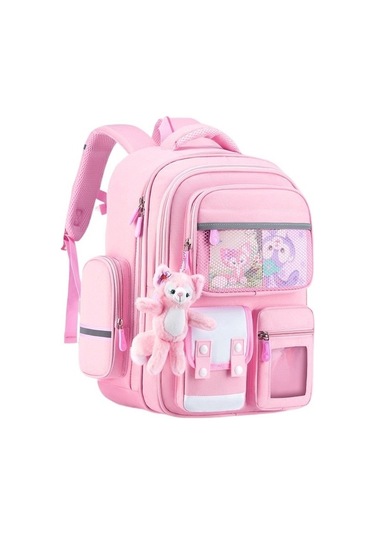 Ortaokul Ve İlkokul Öğrencileri İçin Ergonomik Sırt Çantası, Omurga Desteği Ve Geniş Bölmeli Tasarım, 1. Sınıftan 6. Sınıfa Kadar Kız Ve Erkek Çocuklar İçin Dayanıklı Okul Çantası Pembe