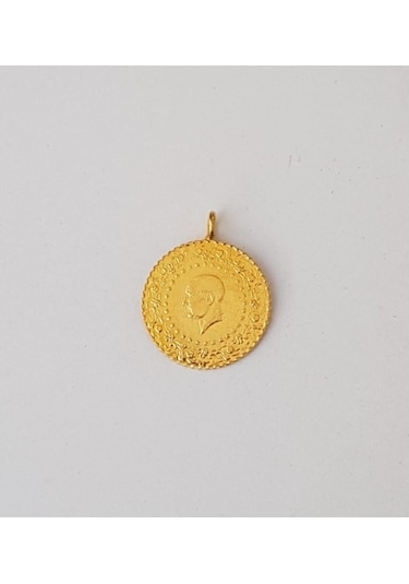 X-Ladyaccessories 22 Ayar Altın Kaplama Kulplu Tarihli Imitasyon Ceyrek Altın Çok Renkli