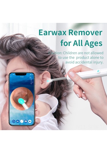 Maiyame Kablosuz Wıfı Kulak Kamerası İle Kulak Kehribar Temizleme Aleti - Siyah 8 Parça Set, Usb Şarjlı, Uhd Görüntü