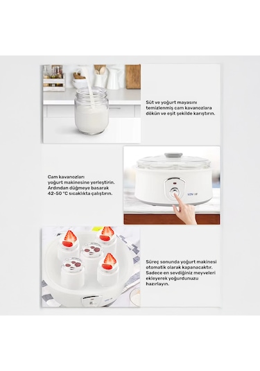 VZN KA4010 20 W 1.5 L 7 Kavanozlu Profesyonel Yoğurt Makinesi