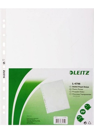 3 Paket 100'Lü Leitz 4796 Poşet Dosya