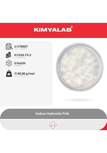 Kimyalab Sodyum Hidroksit Boncuk Kostik Sodium Hydroxide 1 KG