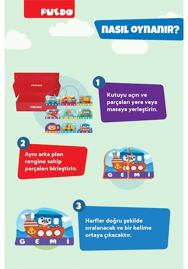 Puedo İlk Kelimelerim Puzzle - Araçlar