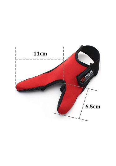 Kırmızı Siyah/kırmızı Kaymaz Balıkçılık Eldivenleri Balıkçılar Sağ El İki Parmak Kor Balık Aracı İçin Balıkçı Kıyafetleri 56744160 Kırmızı