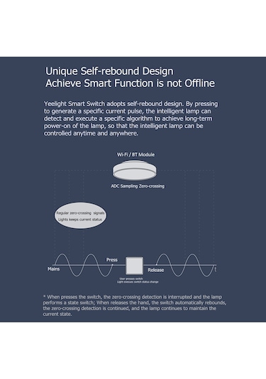 Yeelight Kablosuz Akıllı Anahtar 16a Işık Kontrol Cihazı Mijia Mi Home Ac250v/16a Üçlü Düğmeyle Uyumlu