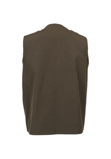 Erkek Haki Renk Keten Yelek Normal Kesim Rar01304 Haki