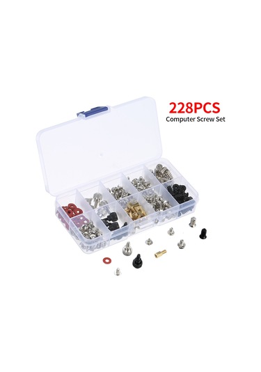 Dofolink 228 Parça Bilgisayar Somun Seti - Anakart, Disk, Kasa Ve Fan Sabitleme İçin Tam Zirve Takım