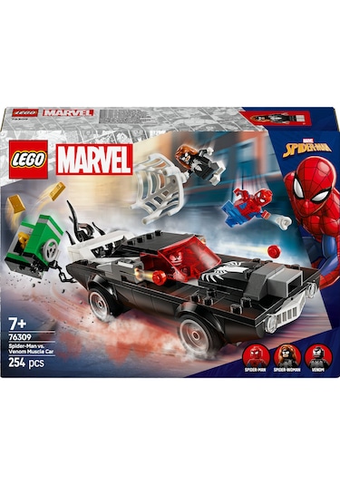 LEGO® Marvel Örümcek Adam, Venom Arabasına Karşı 76309 - 7 Yaş ve Üzeri Çocuklar için Yaratıcı Oyuncak Yapım Seti (254 Parça)