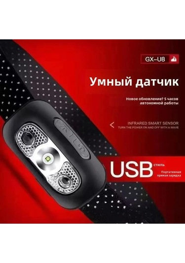 Yunboo Cob Sensörlü Baş Feneri, 120lm Parlaklık, Type-c Şarjlı, Ip44 Su Geçirmez, Yeme, Dağcılık, Kamp İçin Çok Renkli