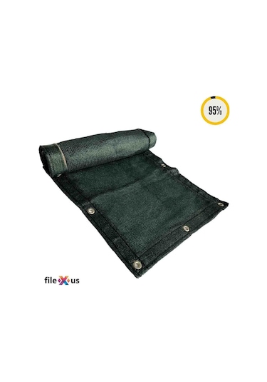 %95'Lik Örgü Tel-Tel Çit Filesi-Koyu Yeşil |Güçlendirilmiş Kenar