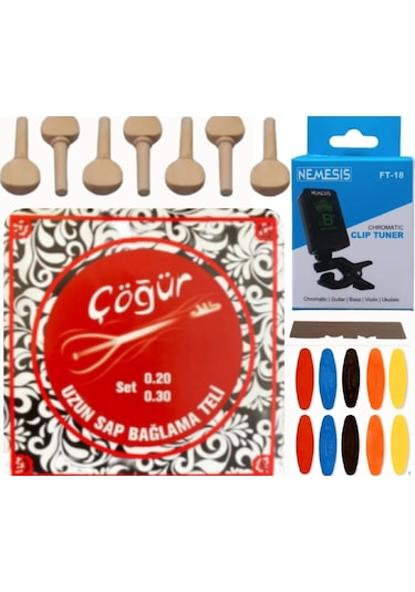 Çöğür 0.20 Uzun Sap Bağlama Teli 5'Li Ekonomik Set