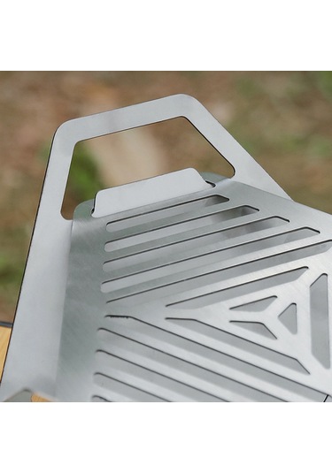 Yaozixa Dışarıda Kullanalım: Çelik Paslanmaz, Taşınabilir, Montaj Kolay Mini Barbekü Izgarası - Rüzgar Engeli Ve Çantasıyla Çok Renkli