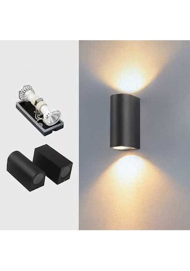 Tongxida Led Dış Duvar Lambaları Su Geçirmez Villa Kapısı Veranda Lambaları Arka Plan Parlayan Spot Işıklar, Stil: 1 Başlı Yuv Sıcak Beyaz