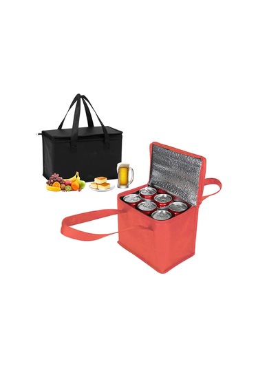Isı Yalıtımlı Soğutucu Çantalar Kırmızı Çok Renkli