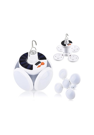 Solar Güneş Enerji Ve Usb Sarjlı 5 Kanatlı Led Lamba 5365