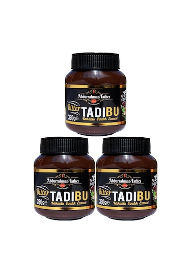 Abdurrahman Tatlıcı Tadıbu Bitter Kakaolu Fındık Ezmesi 3 x 330 G