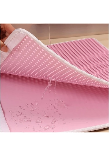 Fochsia Bal Kabağı Desenli Khaki M Büyük Kedi Kumu Kabı: Kaymaz, Sızdırmaz, Kolay Temizlenir