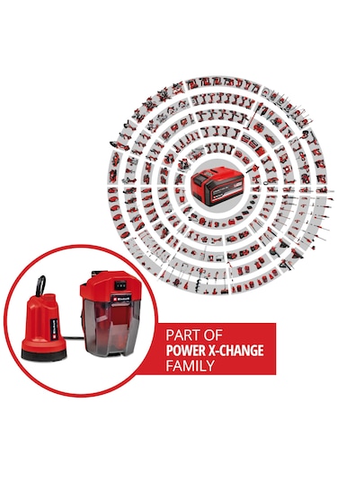 Einhell GE-SP 18 LL Li - Solo, Akülü Dalgıç Pompa - Temiz Su (Akü ve şarj cihazı dahil değildir) - 4181560