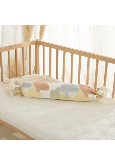Şeker Silindir Yastık Bebek Boyun Yastığı Yumuşak Ve Güvenli No.61 Ekru