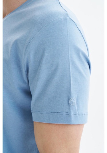 Arma Erkek Regular Fit Basic Süprem V Yaka Tişört Y29344472102 Mavi