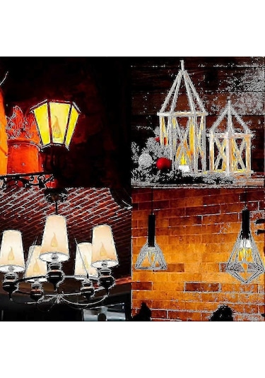 Alev Efekti Ve 3 Işık Modu İle 4'lü 3w E14 Led Ampul, Dekoratif Ampul Diğer