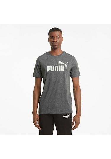 Puma Essentıals Heather Erkek Tişört 586736 01 Siyah