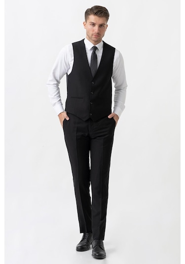 White Stone Terni Ty2001 Slim Fit Yelekli 6 Drop Düz Takım Elbise Siyah - 58 Siyah White Stone Terni Ty2001 Slim Fit Yelekli 6 Drop Düz Takım Elbise Siyah - 58 Siyah