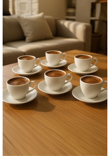 Karaca  Lisa 6 Kişilik Kahve Fincanı 90 Ml